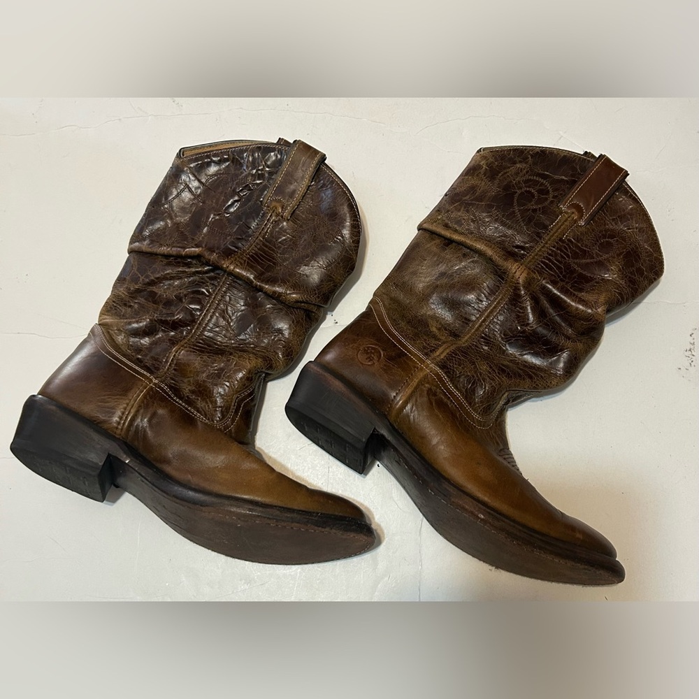 Double H  Brown Leather Western Boots